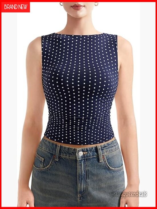 Tops - Double Lined Ruched Tank Top, Buttery Soft, Fitted, Y2K Style